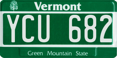 VT license plate YCU682
