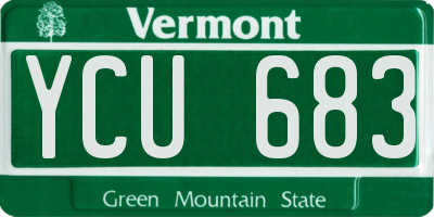VT license plate YCU683
