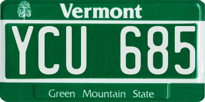 VT license plate YCU685