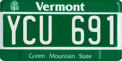 VT license plate YCU691