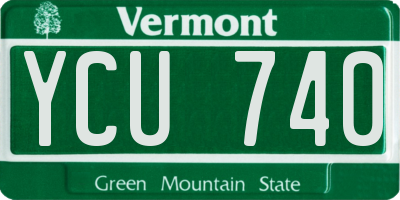 VT license plate YCU740