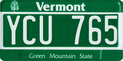 VT license plate YCU765