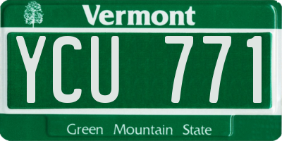 VT license plate YCU771