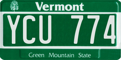VT license plate YCU774