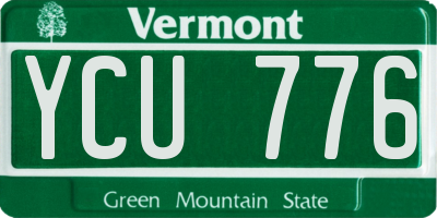 VT license plate YCU776