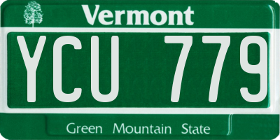 VT license plate YCU779
