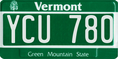 VT license plate YCU780
