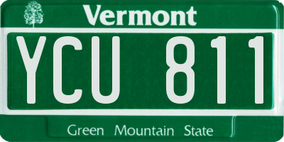 VT license plate YCU811