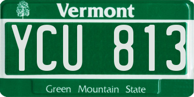 VT license plate YCU813
