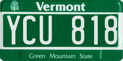 VT license plate YCU818