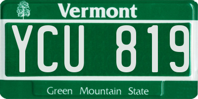 VT license plate YCU819