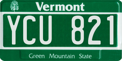 VT license plate YCU821