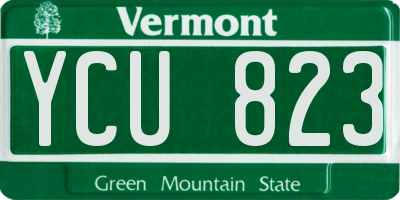 VT license plate YCU823