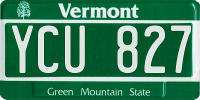 VT license plate YCU827