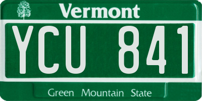 VT license plate YCU841