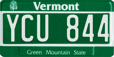 VT license plate YCU844
