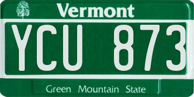 VT license plate YCU873