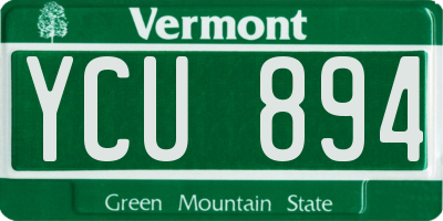 VT license plate YCU894
