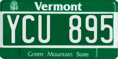 VT license plate YCU895