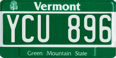 VT license plate YCU896