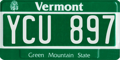 VT license plate YCU897