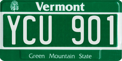 VT license plate YCU901