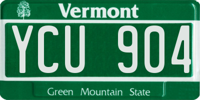 VT license plate YCU904