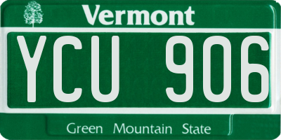 VT license plate YCU906