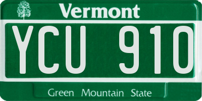 VT license plate YCU910