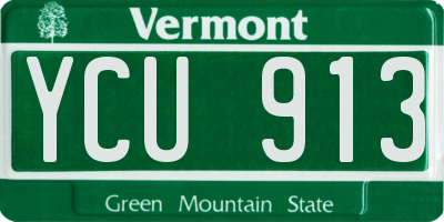 VT license plate YCU913