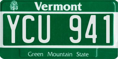 VT license plate YCU941