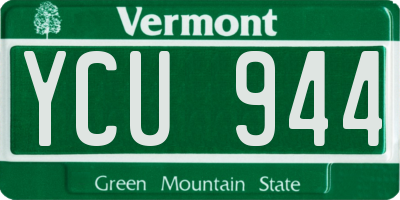VT license plate YCU944