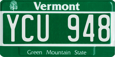 VT license plate YCU948