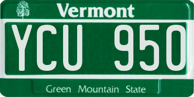 VT license plate YCU950