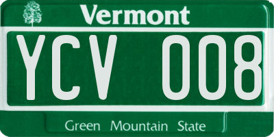 VT license plate YCV008
