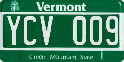 VT license plate YCV009