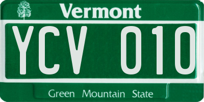 VT license plate YCV010
