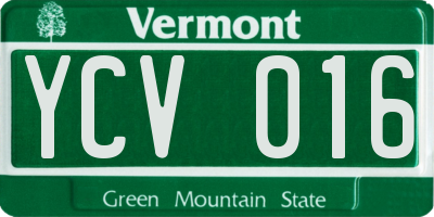 VT license plate YCV016