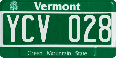 VT license plate YCV028