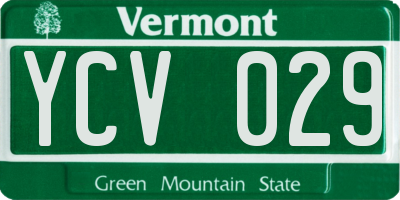 VT license plate YCV029
