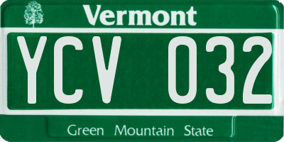 VT license plate YCV032