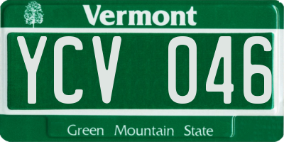 VT license plate YCV046