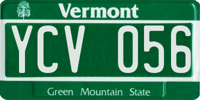 VT license plate YCV056