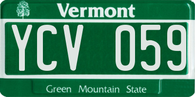 VT license plate YCV059