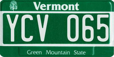 VT license plate YCV065