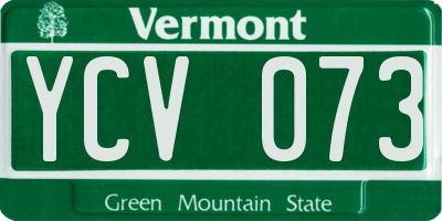 VT license plate YCV073