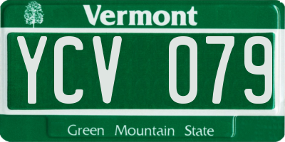 VT license plate YCV079