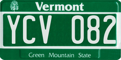VT license plate YCV082