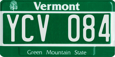 VT license plate YCV084
