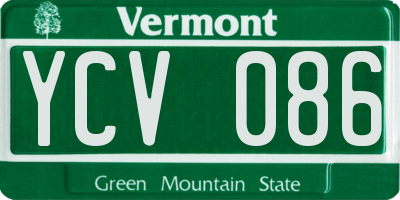 VT license plate YCV086